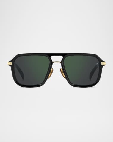 David Beckham Men's DB 7136 Acetate Rectangle Sunglasses