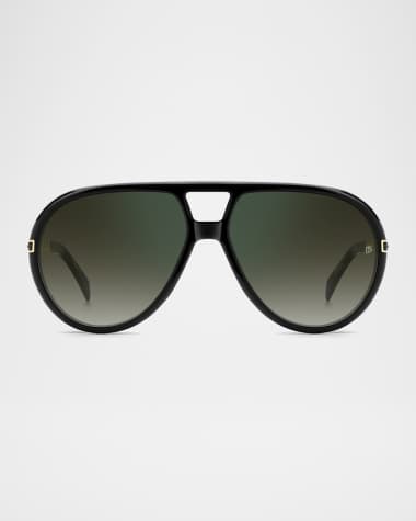 David Beckham Men's DB 99/Voyager Acetate Pilot Sunglasses