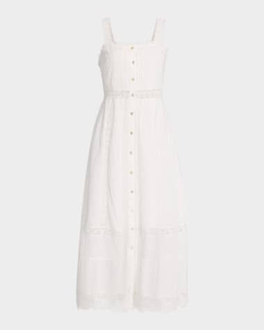 LoveShackFancy Judalon Cotton Midi Dress