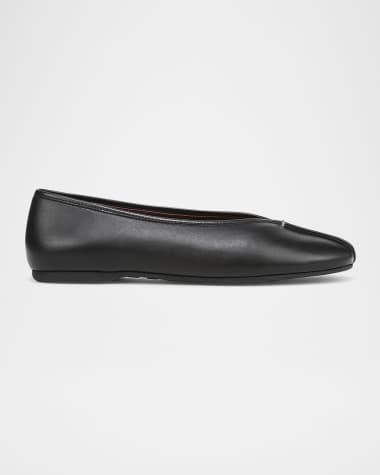 Vince Ori Leather Ballet Flats