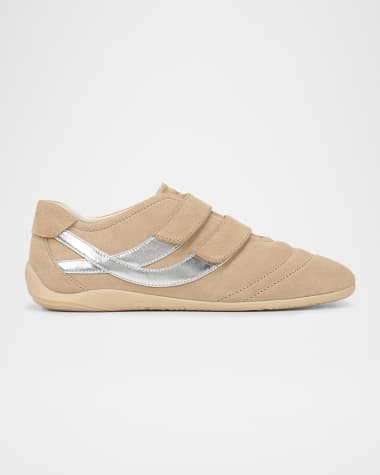 Vince Sonic Suede Grip-Strap Sneakers
