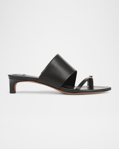 Vince Suzie Leather Kitten-Heel Sandals