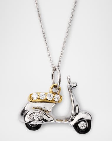 Roberto Coin 18K Gold Diamond Scooter Pendant Necklace