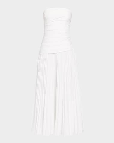 SIMKHAI Arie Strapless Cotton Midi Dress