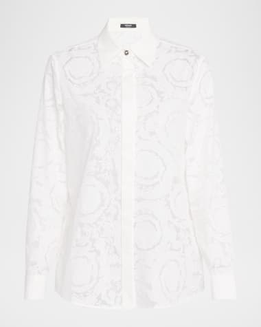 Versace Barocco Devoré Formal Shirt