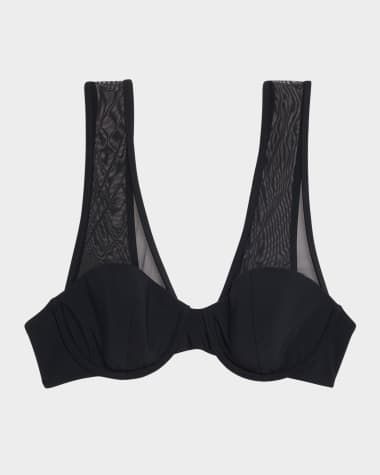 JETS Australia Sheer Mesh Balconette Bikini Top