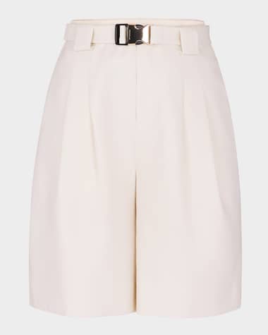 NICHOLAS Belinda Belted Wide-Leg Shorts