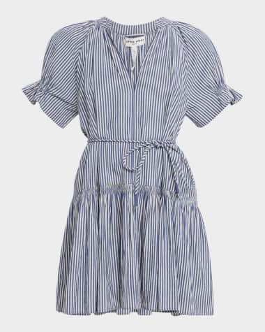Apiece Apart Marza Striped Organic Cotton Mini Dress