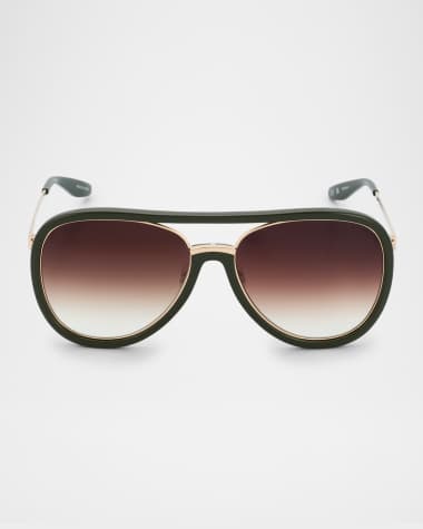 Barton Perreira Fossett Aviator Sunglasses