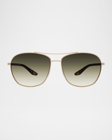 Barton Perreira Sully Aviator Titanium Sunglasses