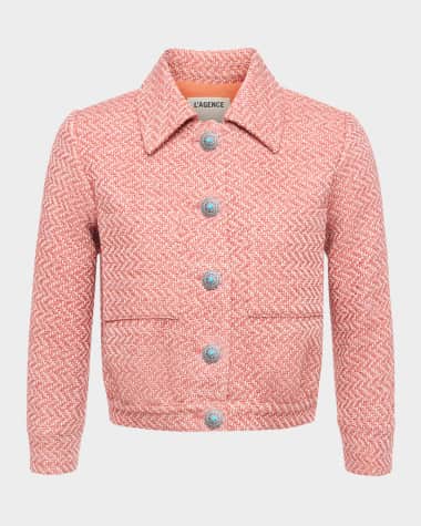 L'Agence Jia Cropped Tweed Jacket