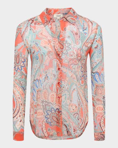 L'Agence Laurent Button-Front Blouse