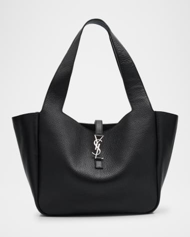 Saint Laurent Bea YSL Tote Bag in Deer Leather