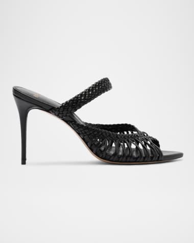 Alexandre Birman Agatha 85 Leather Stiletto Sandals