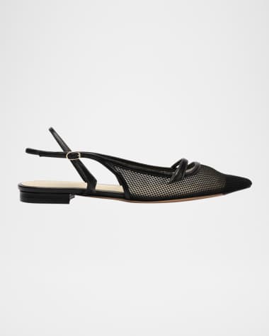 Alexandre Birman Tita Mesh Slingback Flats