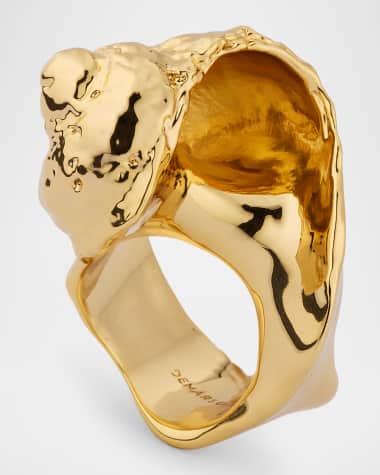 DEMARSON Gold Plated Shell Ring