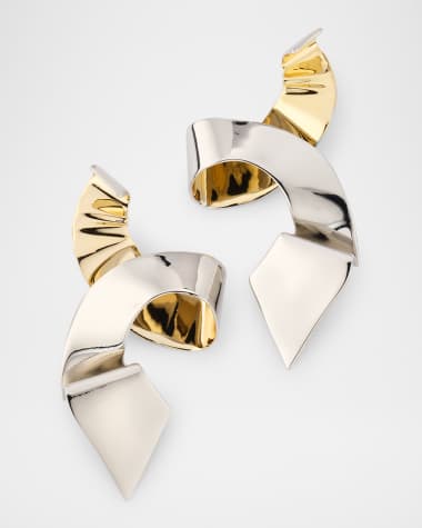 DEMARSON Two Tone Phaedra Earrings