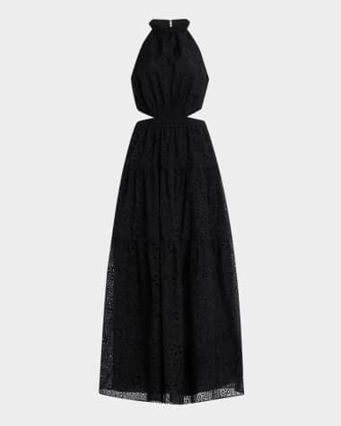 Ramy Brook Claudia Embroidered Cutout Maxi Dress