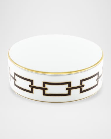 GINORI 1735 Catene Ebano Round Trinket Box