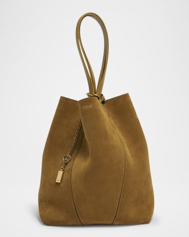 Chloe Spin Medium Tote Bag in Suede