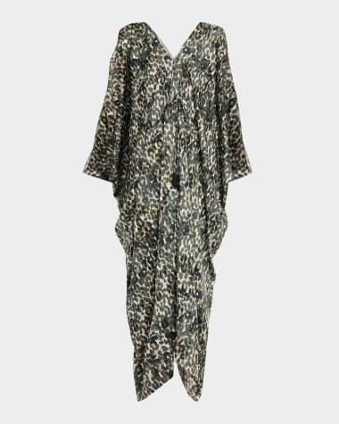 Kobi Halperin Shalev Leopard Satin Maxi Dress