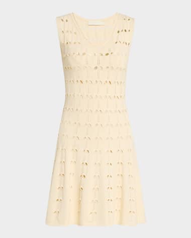 Zimmermann Rhiannon Sleeveless Pointelle Mini Dress
