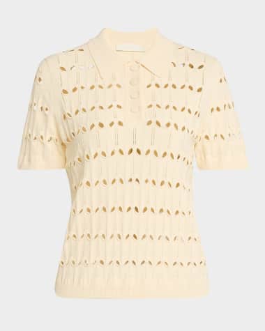 Zimmermann Rhiannon Pointelle Polo Top