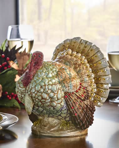 Sweet Savannah Jeweled Turkey Thanksgiving Decor