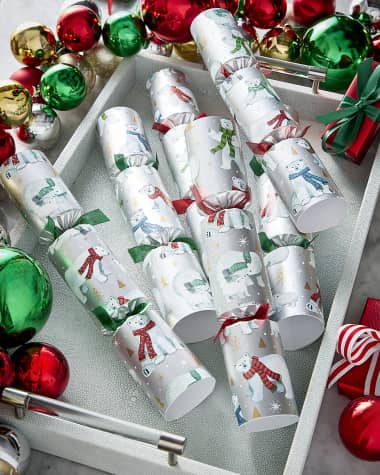 Robin Reed Racing Polar Bear Christmas Crackers, Set of 6