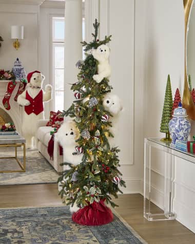 Ditz Designs Peppermint Cheer White Trio Tree, 72"