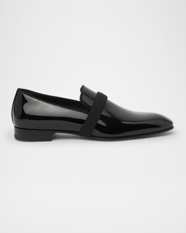 Christian Louboutin Men's Dandydeco Red-Sole Patent Loafers