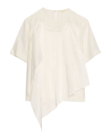 Jason Wu Collection Shantung And Crinkled Satin T-Shirt