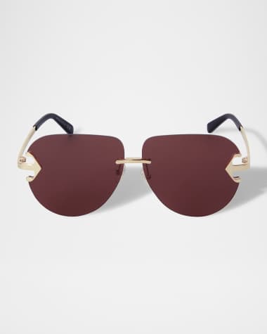 Off-White Men's Alexandria Metal Round Sunglasses