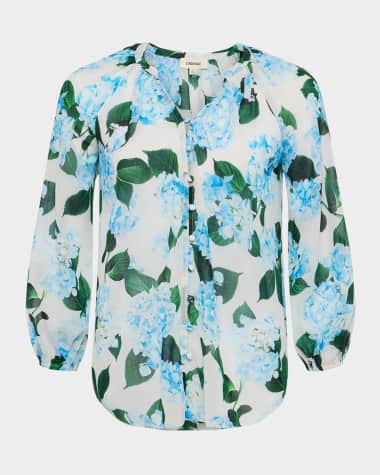 L'Agence Teagan Dolman-Sleeve Blouse