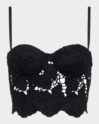 L'Agence Sonya Eyelet-Embroidered Bralette