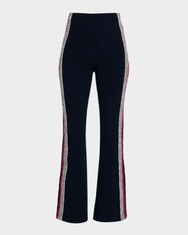 Rabanne Side Stripe Knit Flare Pants