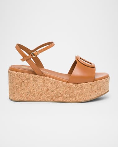 サンダル・ミュール SANTONI SS25 Sandals (WHIW71636HA2TOOX O50) Santoni - Venere Metallic Gold Leather Flat Sandal