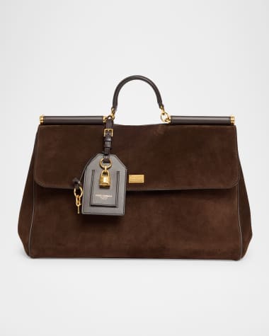 Dolce&Gabbana Sicily Suede Top-Handle Bag