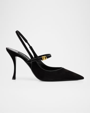 Dolce&Gabbana DG Suede Mary Jane Slingback Pumps