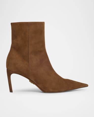 Dolce&Gabbana Devotion Suede Stiletto Ankle Booties