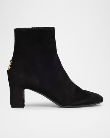 Dolce&Gabbana Suede Block-Heel Ankle Booties