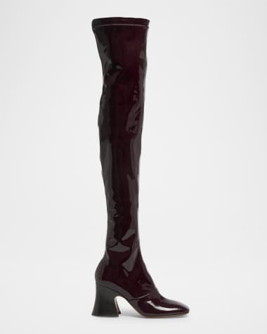 Chloe Janis Patent Leather Over-The-Knee Boots