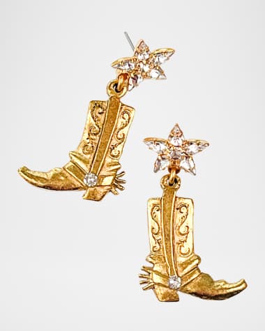 Elizabeth Cole These Boots Were Made For Walking Earrings