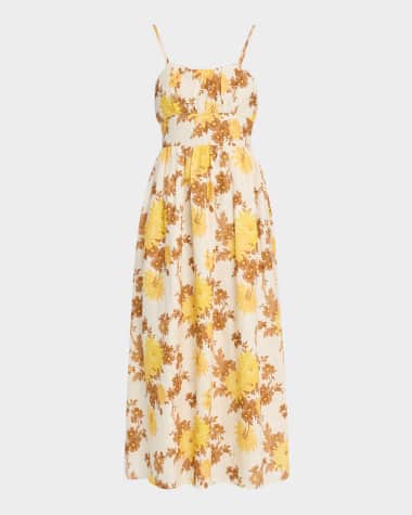 Faithfull the Brand Lora Floral Midi Dress