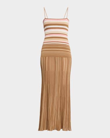 Faithfull the Brand Esenia Striped Knit Maxi Dress
