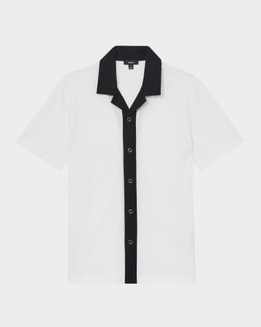 Reiss Men's Aster Colorblock Textured SHirt
