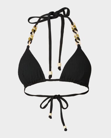 Shoshanna Chain Triangle Bikini Top