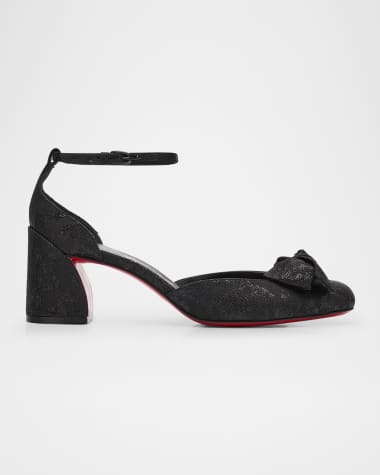 Christian Louboutin Jane Bow Red Sole Pumps
