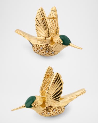 Bottega Veneta Colibri 18K Gold-Finish Sterling Silver Bird Earrings