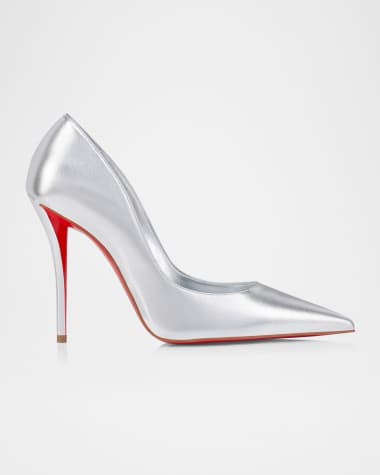 Christian Louboutin Miss Z Metallic Leather Red Sole Pumps